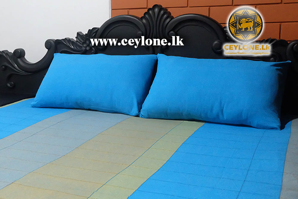 Handloom Bed Sheet HiQuality 100 Cotton + 2 Pillowcases Luxury Bed