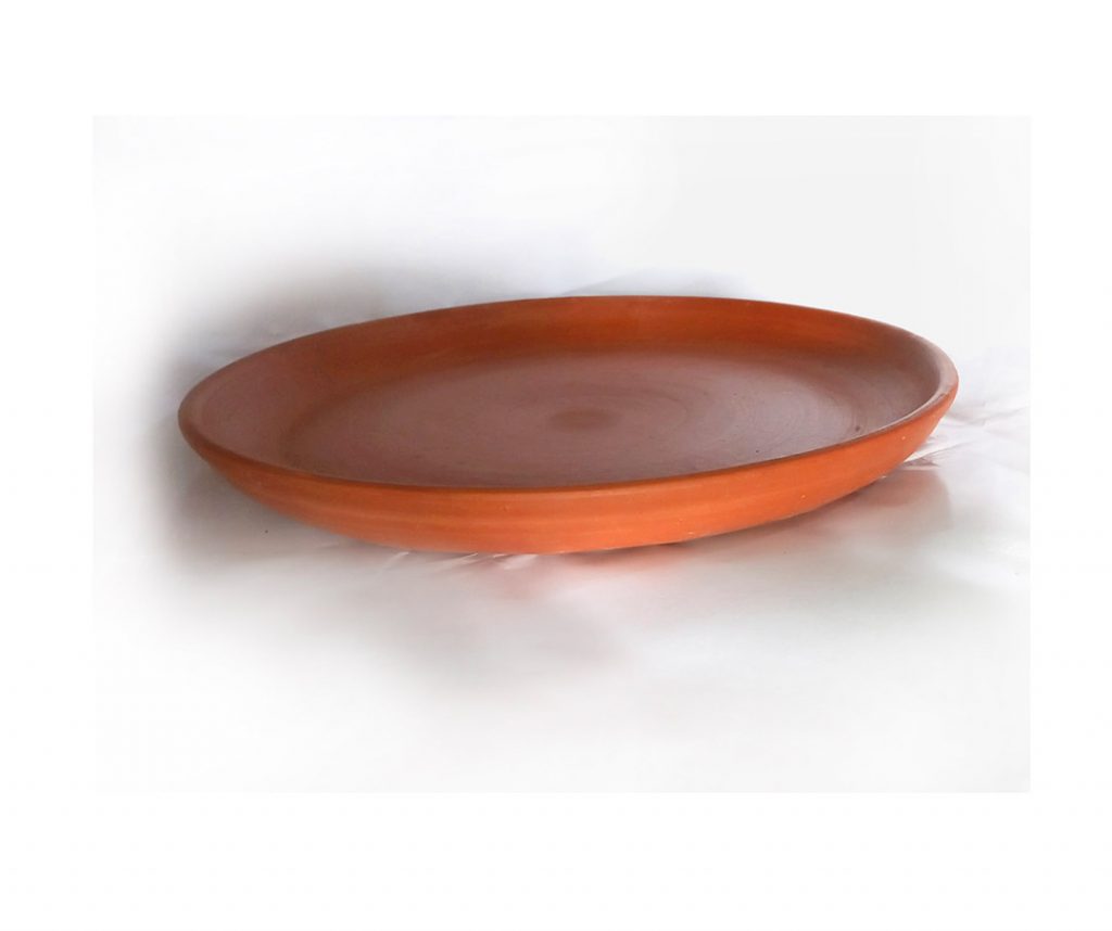 Clay Dinner Plate - Hand Made [ D2] - Ceylone.lk